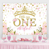 Lofaris Floral Little Onderful Happy Birthday Backdrop